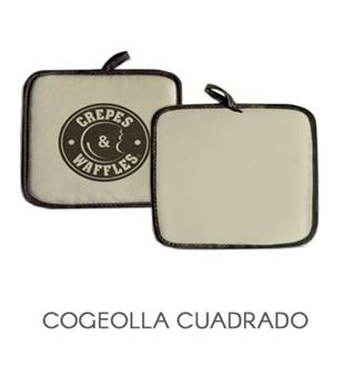 COGEOLLA CUADRADO
Material Drill, Con Ribete,  Técnica de marca: Screen / Bordado.