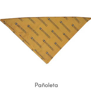 Pañoleta
Material poliéster, Con Doblez,   Técnica de marca: Screen / Bordado.
